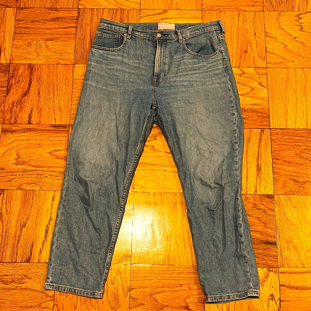 Everlane Light Wash High Rise Straight Jean